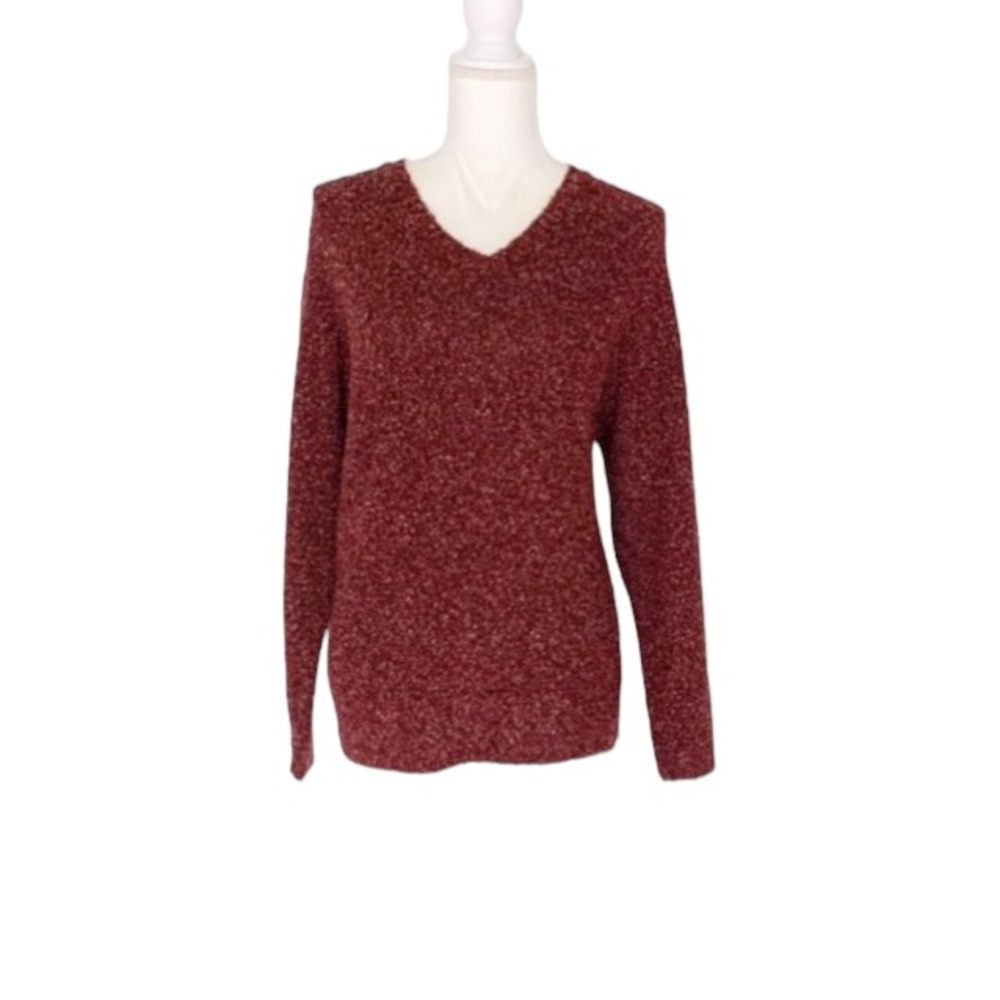 Van Heusen Long Sleeve Maroon Sweater Size Medium